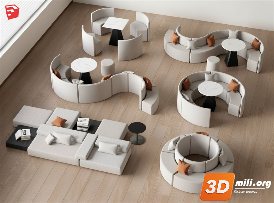 Cafe Furniture Skp Files 